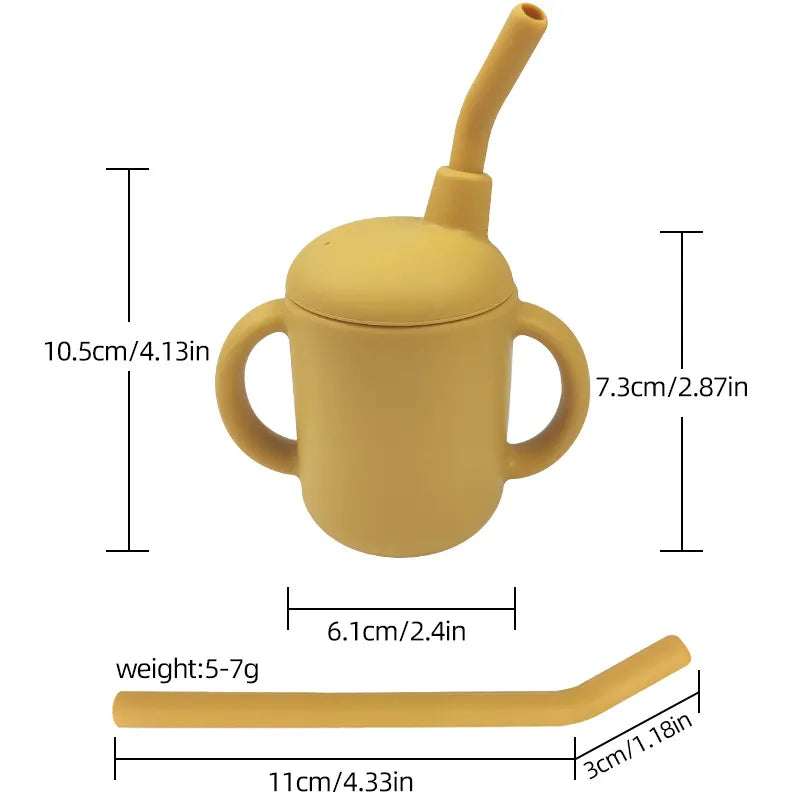 Baby Solid Color Silicone Water Cup