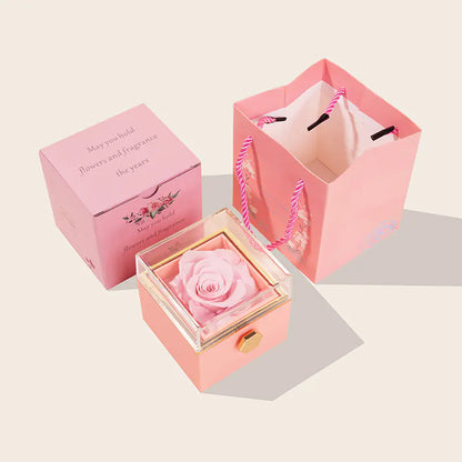 Rotating Rose Gift Box for Proposals and Jewelry