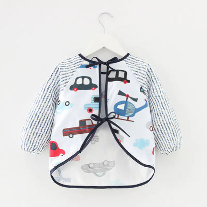 Waterproof Long Sleeve Kids Smock Apron for Eating
