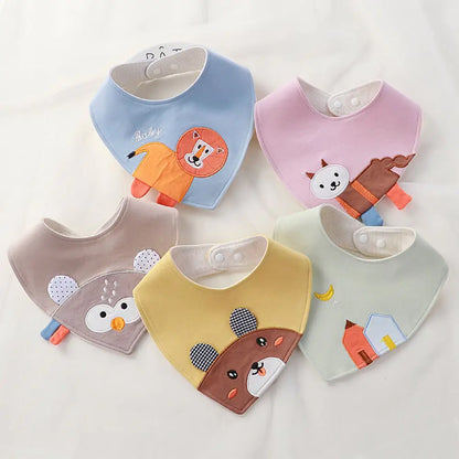 Soft Cotton Cartoon Bib for Newborns