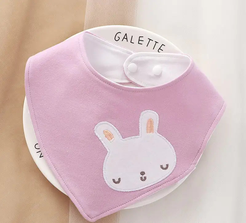 Soft Cotton Cartoon Bib for Newborns