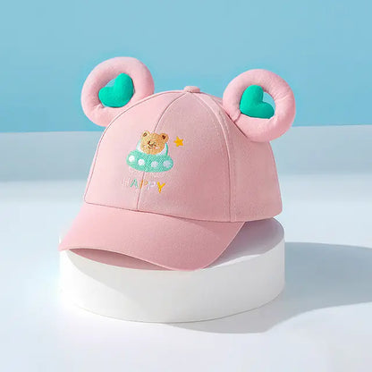 Kawaii Bear Cartoon Baseball Cap for Toddler Summer