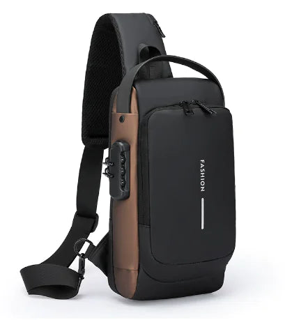 U3933689Men's chest bag security anti-theft password lock shoulder messenger bag(private listing)