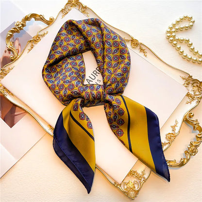 Luxury Floral Letter Scarf 70cm Silk for Professionals