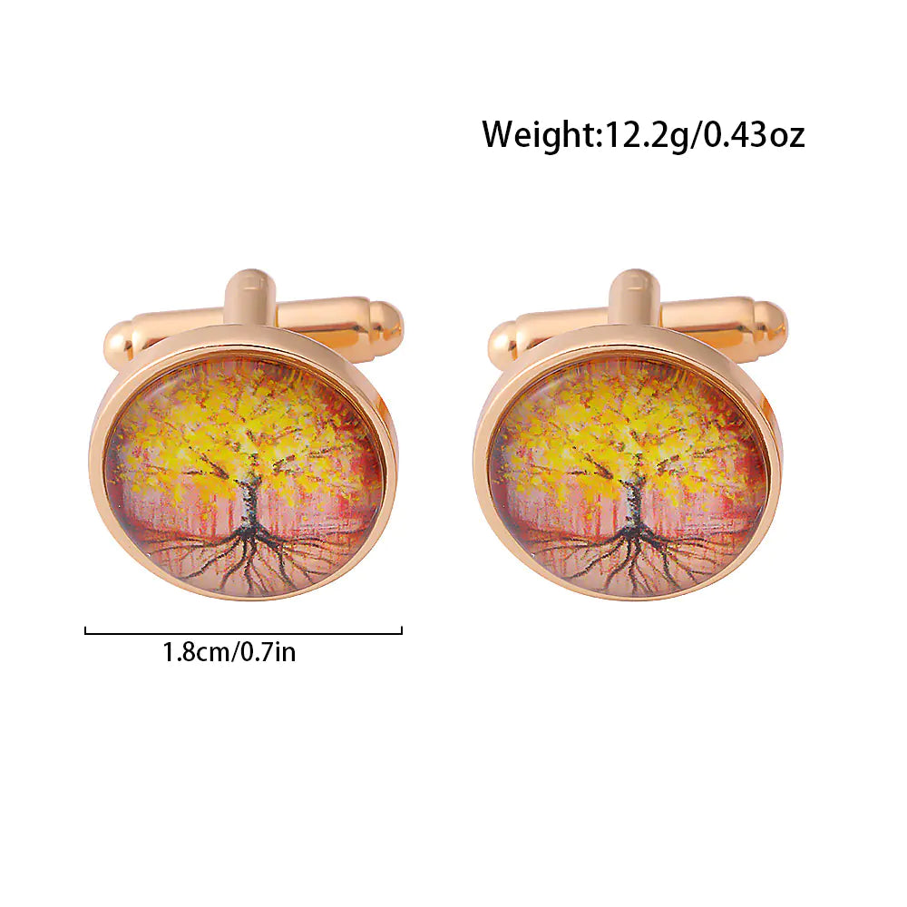 Men's Vintage Tree of Life Gemstone Cufflinks (Wholesale)