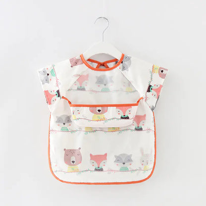 Waterproof Long Sleeve Kids Smock Apron for Eating