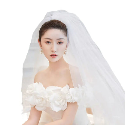 Sweet Bride Veil - Simple Elegant Wedding Accessory