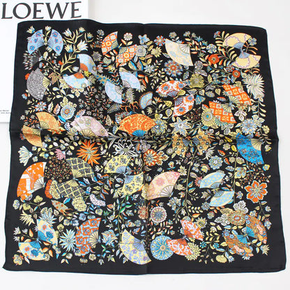 Floral Butterfly Korean Style Silk Scarf for Women