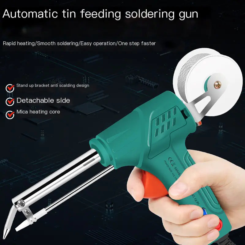 High-Power Soldering Iron with Stand, 60W Handheld Gun