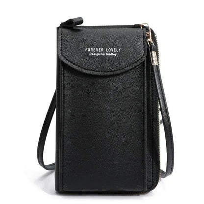 Solid Color PU Leather Crossbody Bag