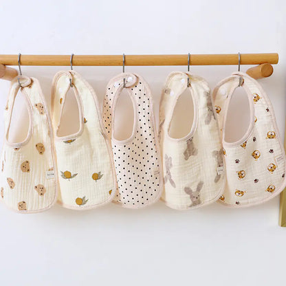 6-Layer Cotton Bib for Babies with U-Shape Design