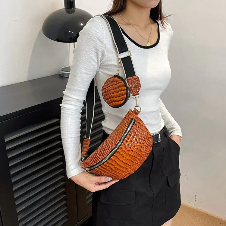 Plaid Thick Strap Crossbody Bag