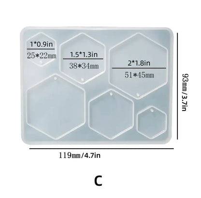DIY Geometric Crystal Epoxy Silicone Mold Set