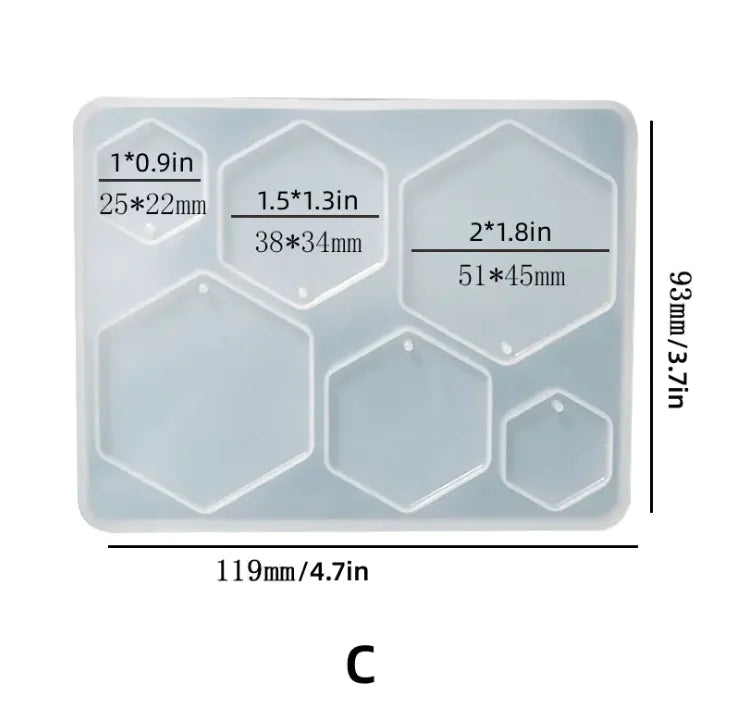 DIY Geometric Crystal Epoxy Silicone Mold Set
