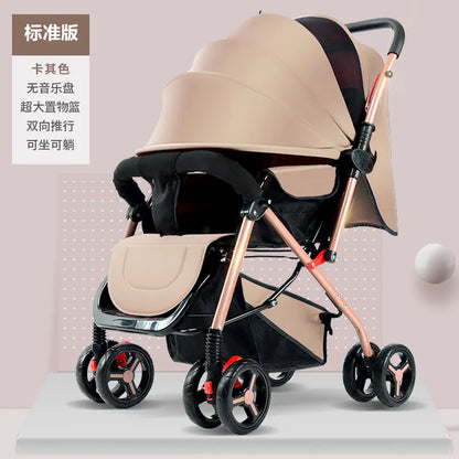 Lightweight Convertible Baby Stroller with One-Click Fold