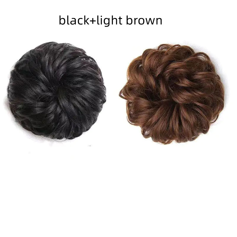 Floral Hair Ring for Curly Styles with Rubber Band