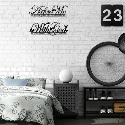 Metal Wall Sign: "With God All Things Are Possible" Decor