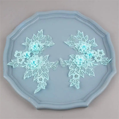 Colorful 3D Lace Applique Flower Patch for Clothing