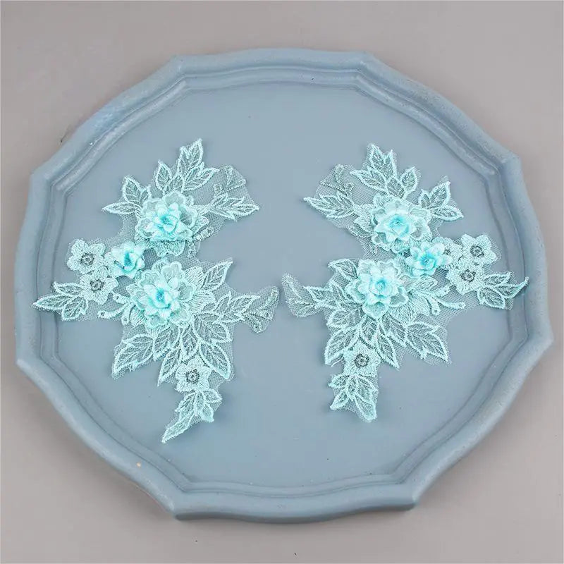 Colorful 3D Lace Applique Flower Patch for Clothing
