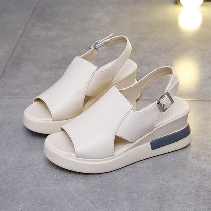 Women's 2023 Summer Korean Style Peep-Toe Wedge Sandals