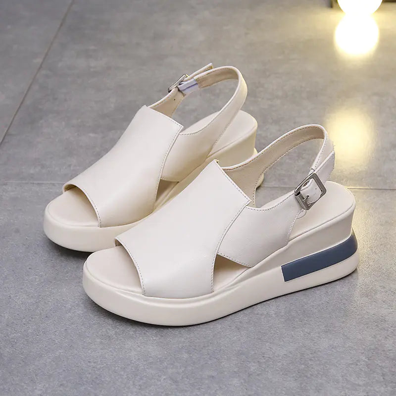Women's 2023 Summer Korean Style Peep-Toe Wedge Sandals