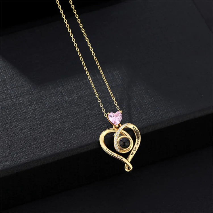 925 Sterling Silver Heart Letter Necklace