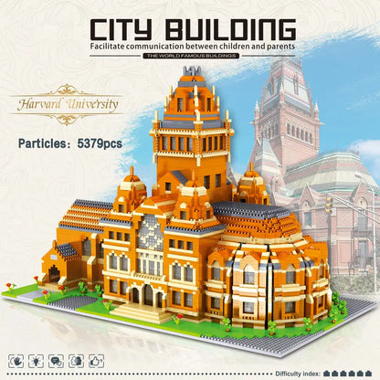 Harvard University Building Blocks Set for Adults
