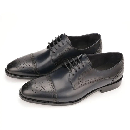 Brogue Engraved Men's Leather Business Shoes