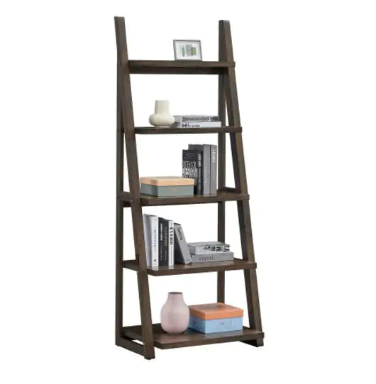 5 Tiers Of Shelves, Bookshelves, Storage Shelves, Bookshelves With Rubberwood Frames Unavailable Platforms- Welfel Temu