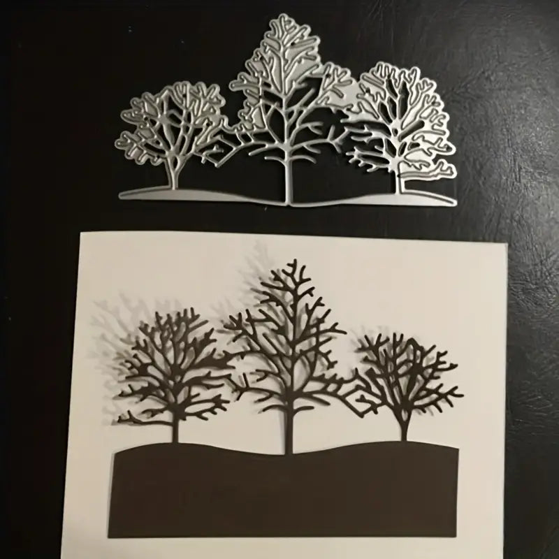 Snow Tree Winter Landscape Metal Cutting Mold Template