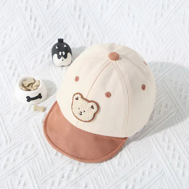 Cute Cartoon Bear Summer Baby Baseball Cap for Kids