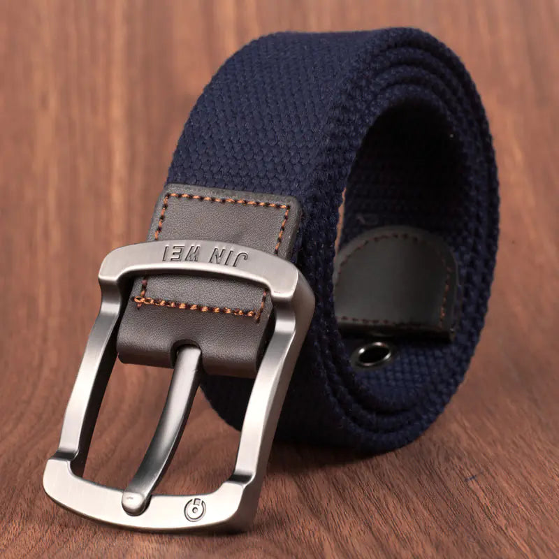 Men's Canvas Belt with Adjustable Length for Outdoor Use