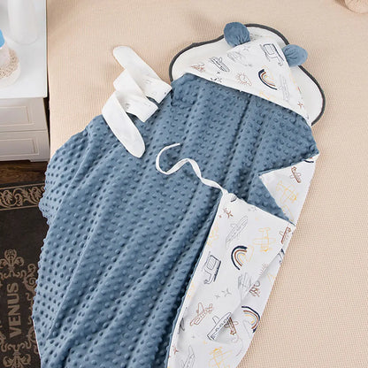 Cozy 90x90cm Newborn Baby Blanket with Hat & Core