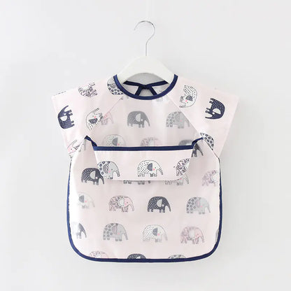 Waterproof Long Sleeve Kids Smock Apron for Eating