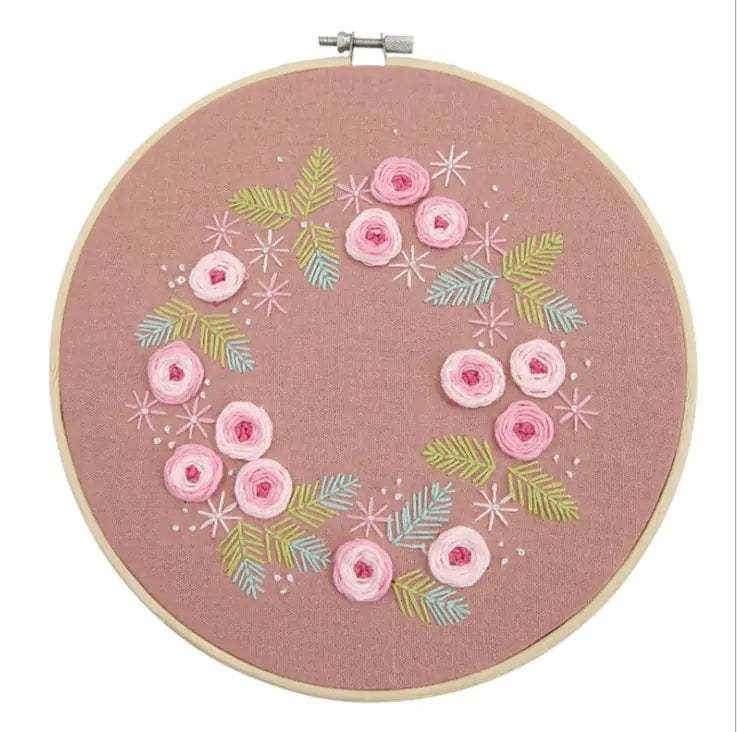 DIY 3D Ribbon Embroidery Floral Craft Kit