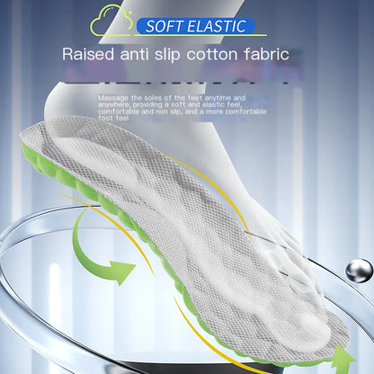 4D Thick Soft Insoles for Comfort and Shock Absorption