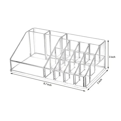 Acrylic Lipstick & Gloss Organizer with 16 Grids