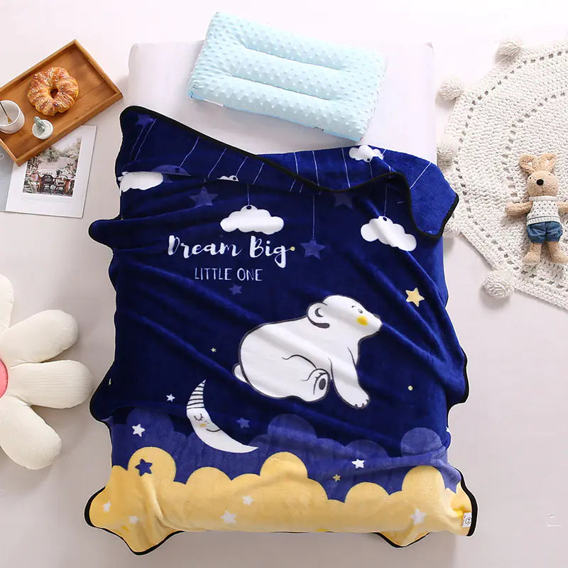 Double Layer Thick Cloud Blanket for Kids and Infants