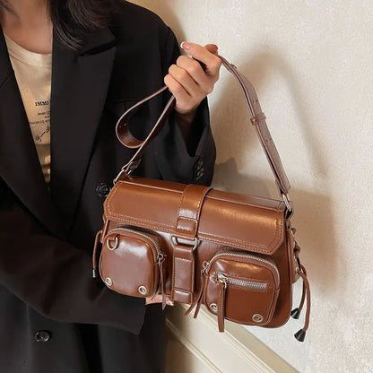 Textured Trendy Underarm Shoulder Bag