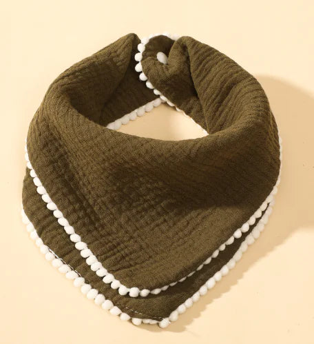 Cotton Gauze Baby Bibs with Lace for Newborns