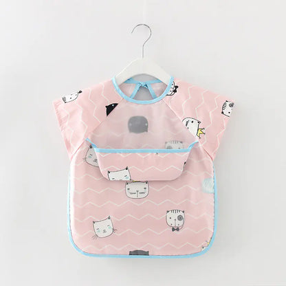 Waterproof Long Sleeve Kids Smock Apron for Eating