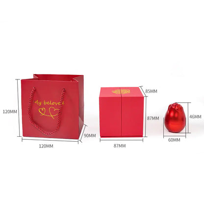 Creative Metal Rose Jewelry Box for Rings & Necklaces