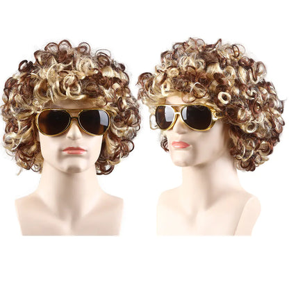 80s Punk Cosplay Tiger King Wig Hat for Men