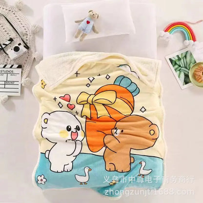 Double Layer Thick Cloud Blanket for Kids and Infants