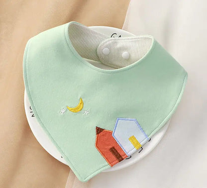 Soft Cotton Cartoon Bib for Newborns