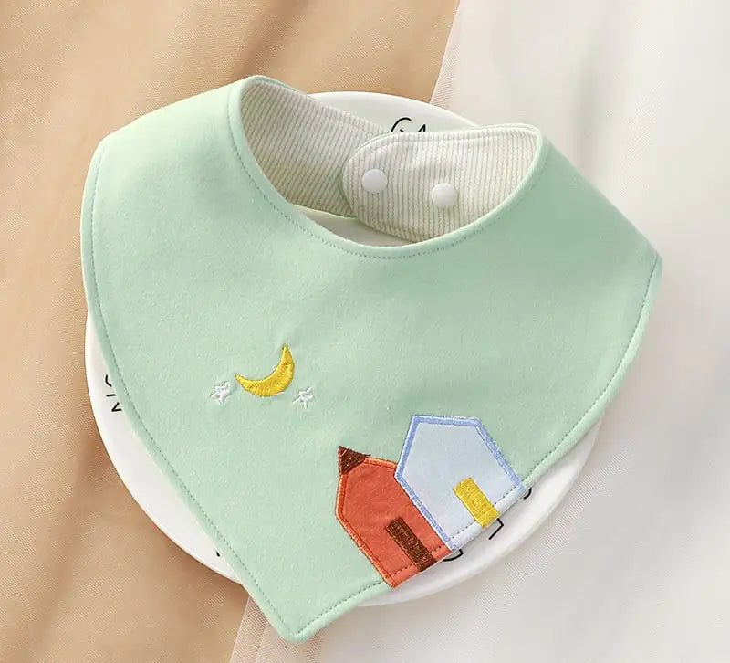 Soft Cotton Cartoon Bib for Newborns