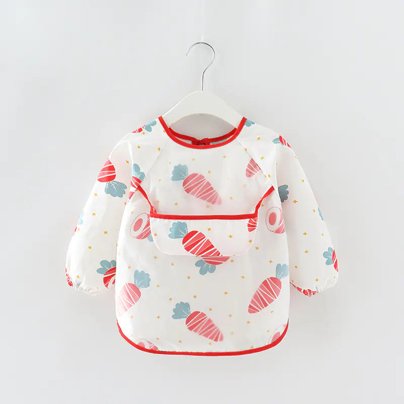 Waterproof Long Sleeve Kids Smock Apron for Eating