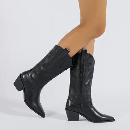 Chunky Heel Mid-Calf Boots for Women - 2022 Autumn Style