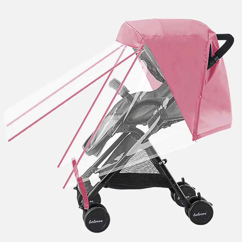 Baby Stroller Rain Cover with Wind Protection and Zipper