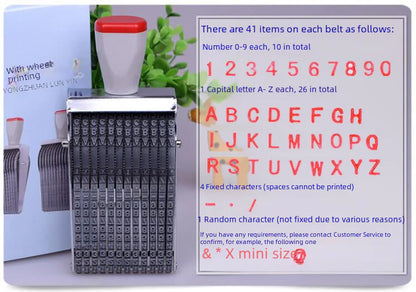 Multi-Use Rotary Stamp with Adjustable Dates and Symbols